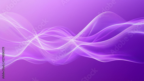 Wallpaper Mural astarte.ai: Elegant Flowing Purple Waves - Abstract Background Torontodigital.ca