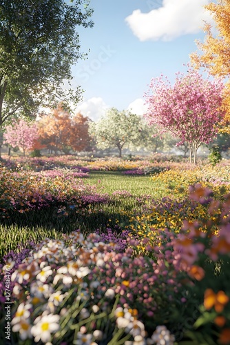 Wallpaper Mural The natural painting in the manor garden Torontodigital.ca