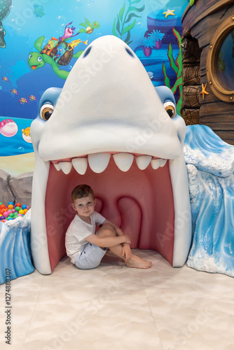Little boy at a dentist office