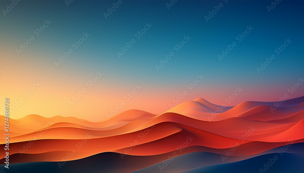 Abstract gradient background with warm and cool tones. Generated image Abstract gradient background with warm and cool tones. Generated image