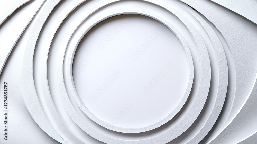 Circles on White Minimalist Backdrop for Mockups or Presentation Templates and Backgrounds and 3D Renderings Circles on White Minimalist Backdrop for Mockups or Presentation Templates and Backgrounds and 3D Renderings
