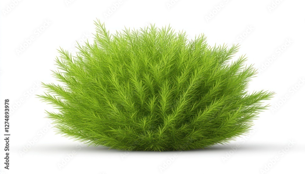 Fototapeta premium Lush Green Bush Plant 3d Render for Landscaping Design