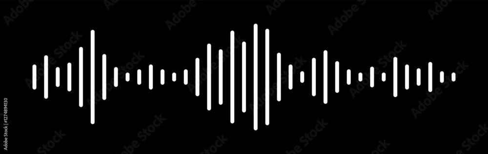 Sound wave icon. Sound wave vector set Sound wave icon. Sound wave vector set