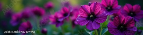 Dark purple flowers with black dots on petals in a garden, morada, colorido, flores