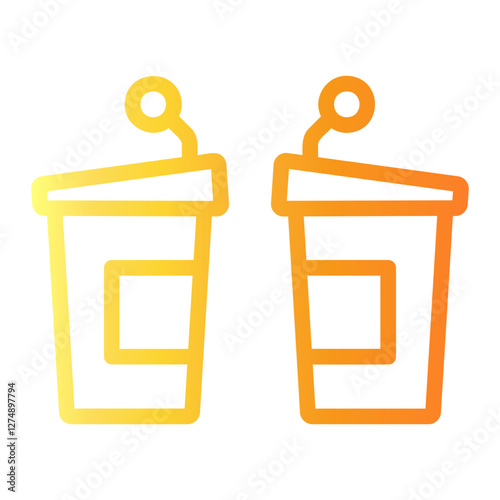 debate Line Gradient Icon