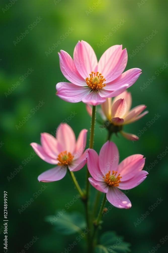 Soft petals of pink flowers against a green background, nature, wildflowers, pink flowers Soft petals of pink flowers against a green background, nature, wildflowers, pink flowers