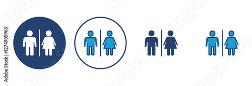 Toilet icon vector. restrooms icon vector. bathroom sign. wc, lavatory