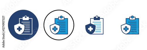 Medical insurance icon vector. health insurance icon