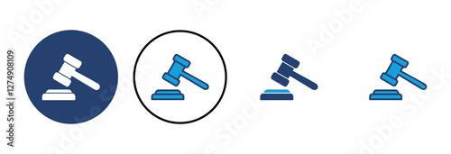 Gavel icon vector. judge gavel icon vector. law icon vector. auction hammer