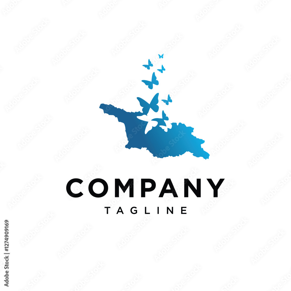 Georgia Butterfly Logo Icon Vector Georgia Butterfly Logo Icon Vector