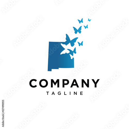 New Mexico Butterfly Logo Icon Vector