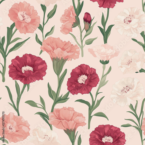 Sweet William flowers with a soft pink background for a gentle and romantic look