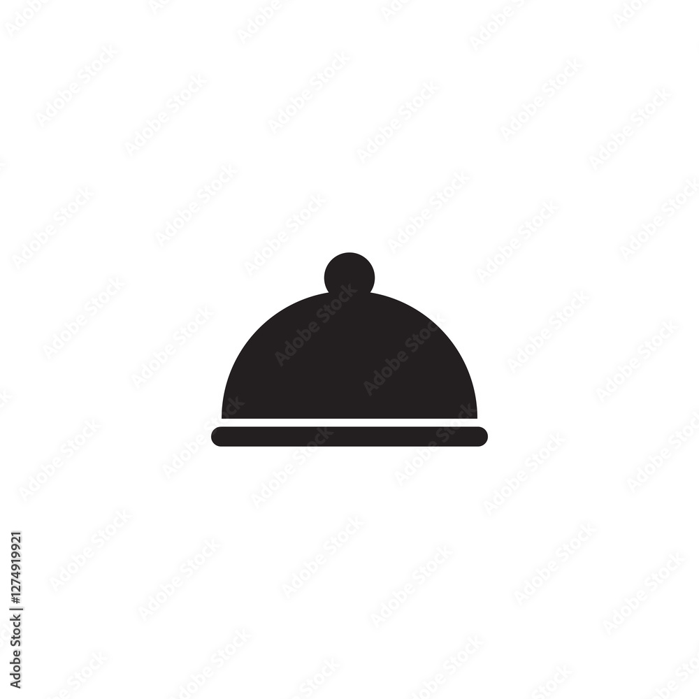 Food cover icon. Vector flat black simple trendy style illustration for web and app..eps Food cover icon. Vector flat black simple trendy style illustration for web and app..eps