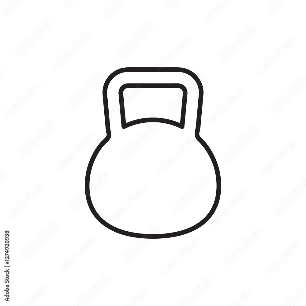 Kettlebell, sports, weight icon.vector linear illustration for web and app..eps Kettlebell, sports, weight icon.vector linear illustration for web and app..eps