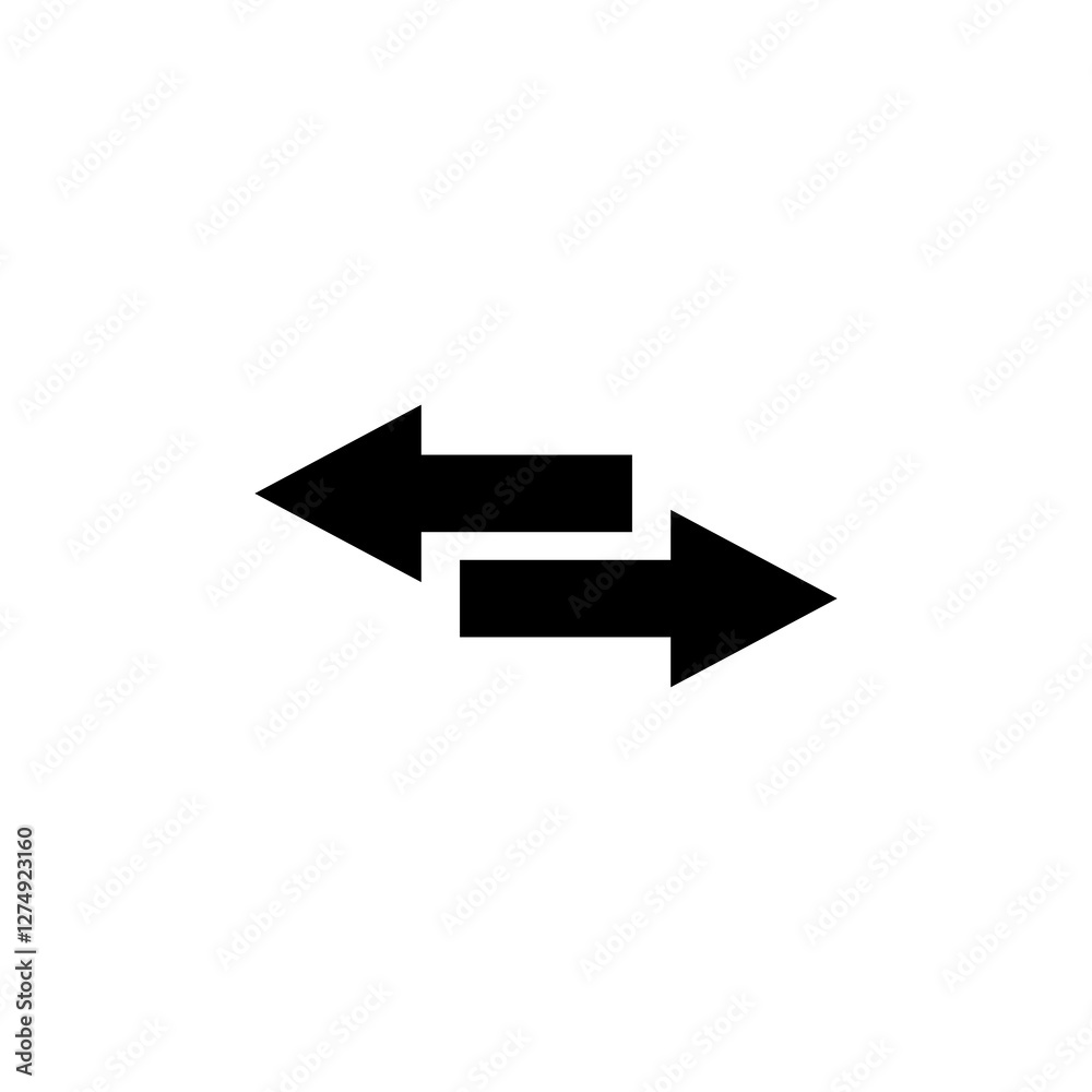 Transfer arrow icon. Vector simple flat black trendy style illustration for web and app..eps Transfer arrow icon. Vector simple flat black trendy style illustration for web and app..eps