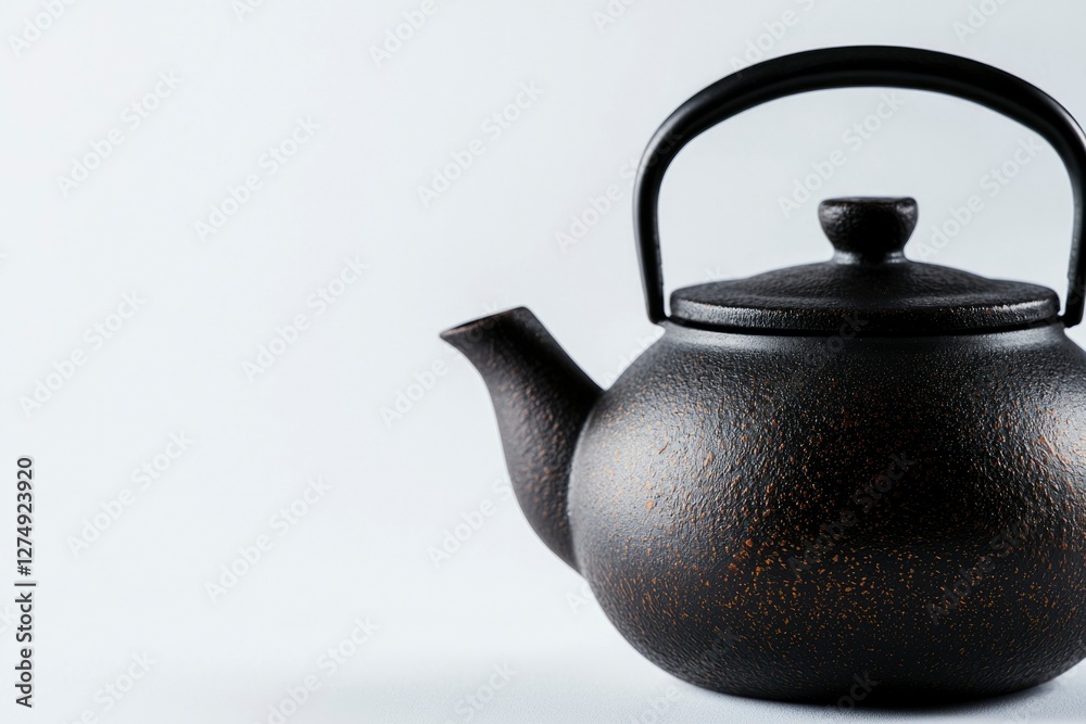 Dark tea pot on a white background Dark tea pot on a white background
