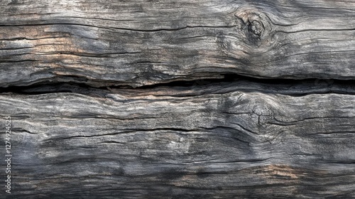 Weathered Wood Texture with Cracks and Knots