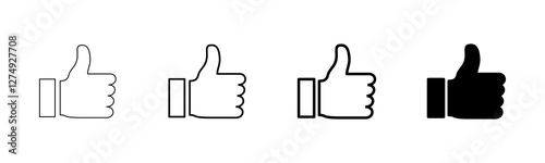 like icon vector isolated on white background. Thumbs up icon. social media icon