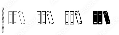 Library icon vector isolated on white background. Book icon vector