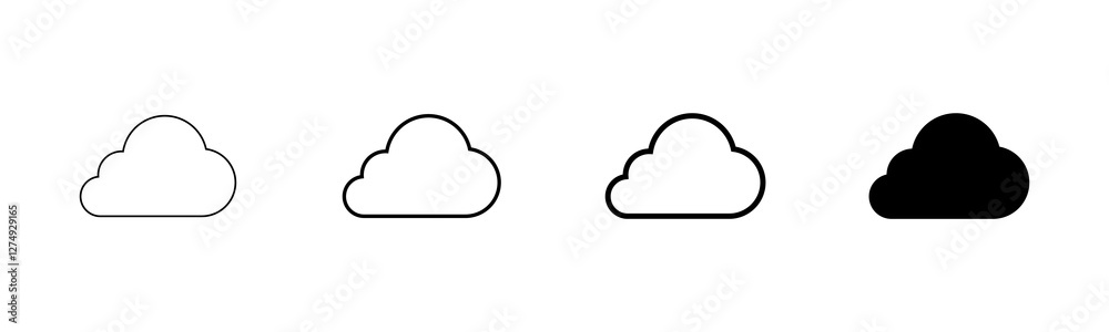 Cloud icon vector isolated on white background. cloud computing icon Cloud icon vector isolated on white background. cloud computing icon