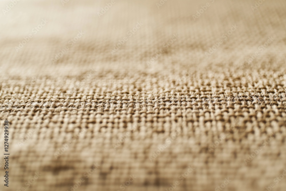 Close-up burlap texture, rustic background, shallow depth of field, design element Close-up burlap texture, rustic background, shallow depth of field, design element