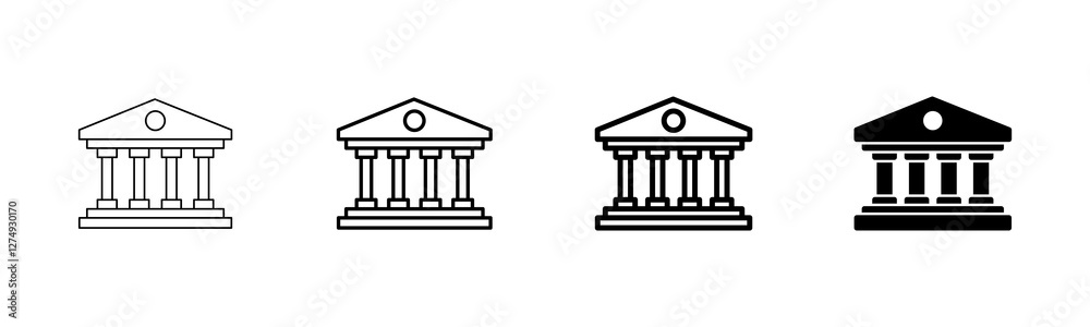 Bank icon vector isolated on white background. bank vector icon, museum, university Bank icon vector isolated on white background. bank vector icon, museum, university