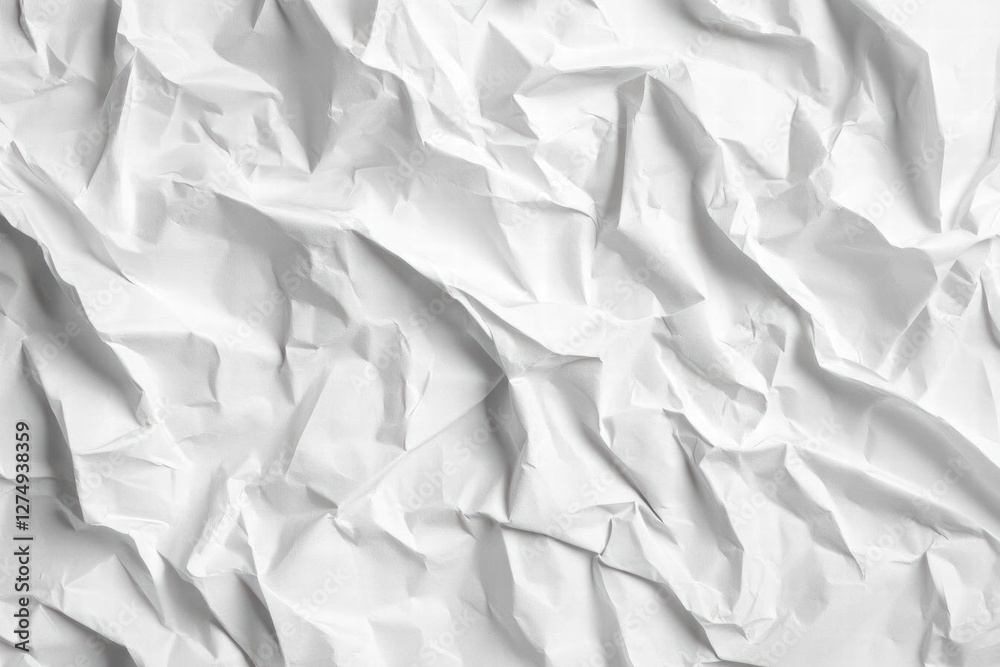 White Crumpled Paper Texture Background White Crumpled Paper Texture Background