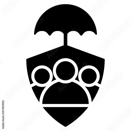 Financial Production Partners Icon, Symbol, Glyph Black