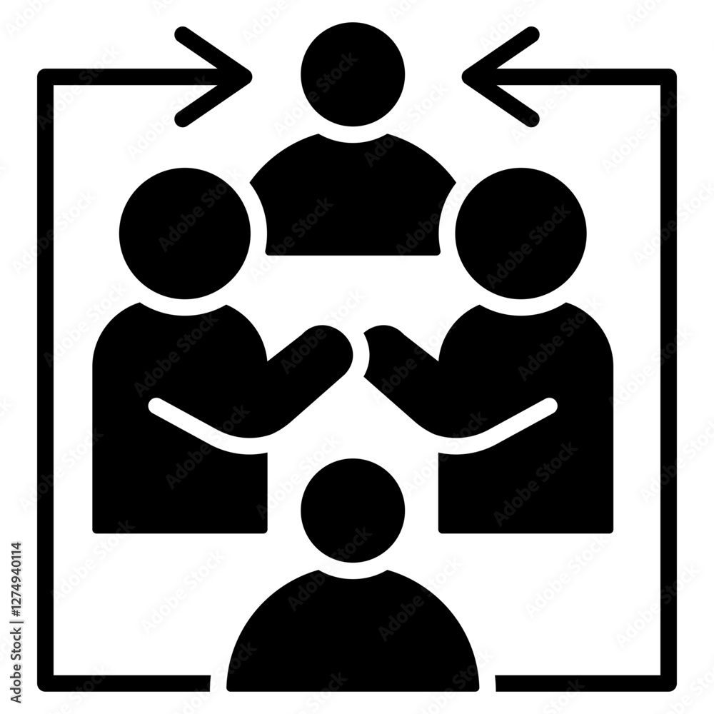 Financial Production Partners Icon, Symbol, Glyph Black Financial Production Partners Icon, Symbol, Glyph Black