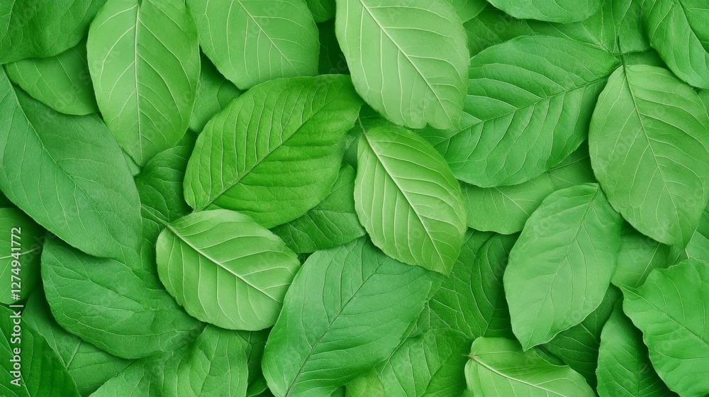 Close-Up of Natural Green Leaves Creating an Organic Pattern Close-Up of Natural Green Leaves Creating an Organic Pattern