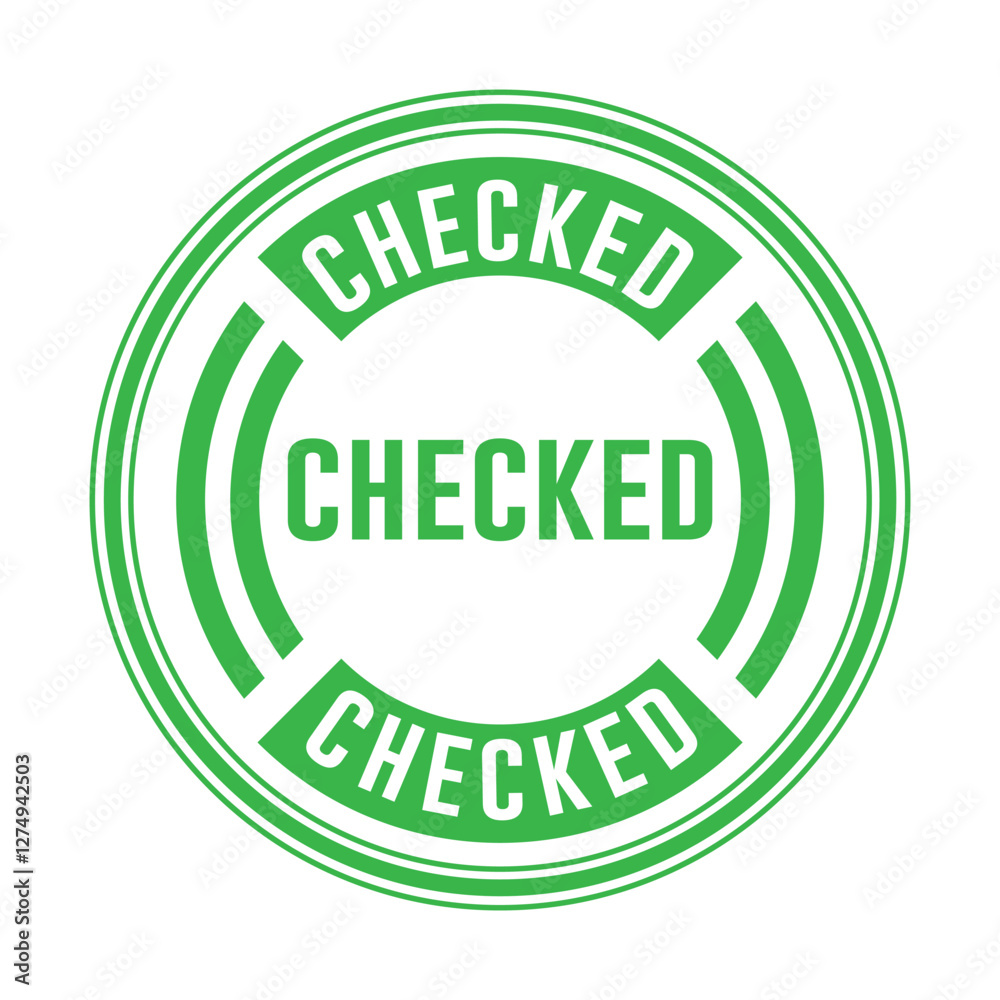 Checked Stamp Graphic design vector element Checked Stamp Graphic design vector element