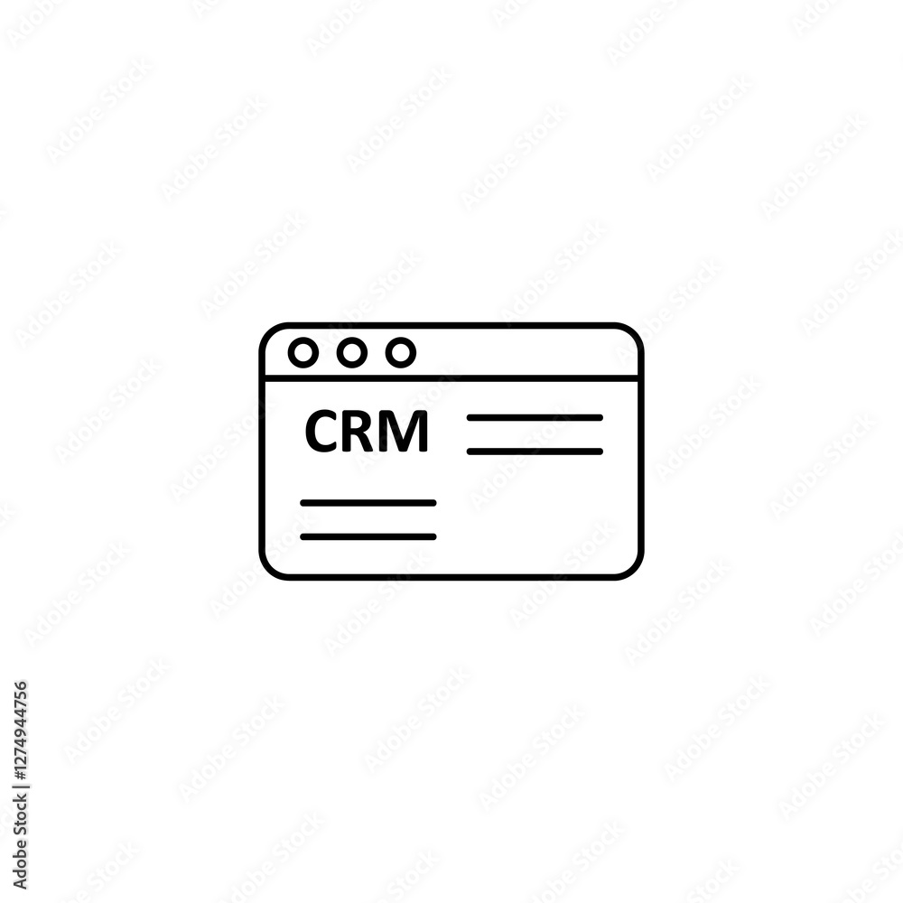 CRM icon vector simple linear illustration for web and app..eps CRM icon vector simple linear illustration for web and app..eps
