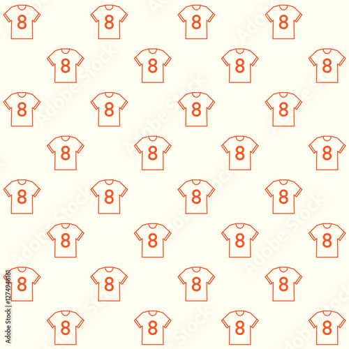 Jersey Outline Vector Seamless Pattern
