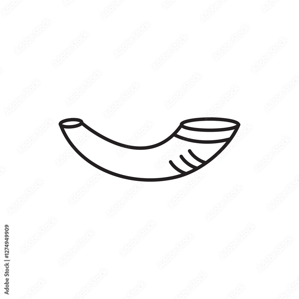 Shofar icon vector simple linear illustration for web and app..eps