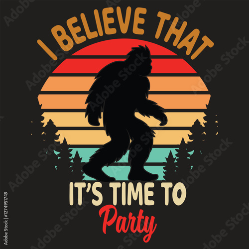 I believe that it's time to party graphic design