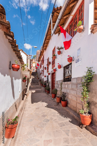 Seven Borreguitos Street, typical streets of Cusco Peru