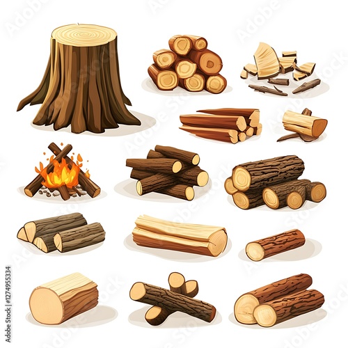 Forest Wood Collection with Fire