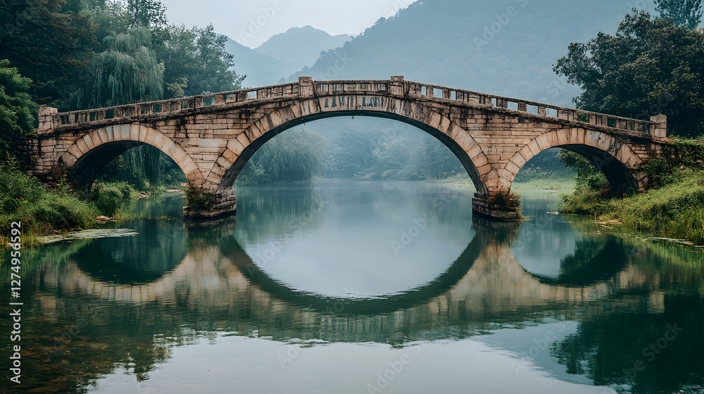 Fototapeta premium old bridge over the river
