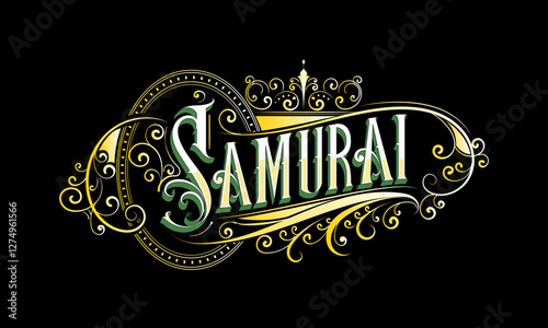 SAMURAI lettering custom style design