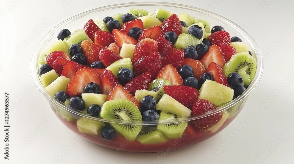 Refreshing Mixed Fruit Salad in a Clear Bowl Refreshing Mixed Fruit Salad in a Clear Bowl