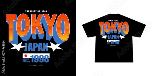 Futuristic illustration of tokyo japan vector t shirt design, vector graphic, typographic poster or tshirts street wear and Urban style