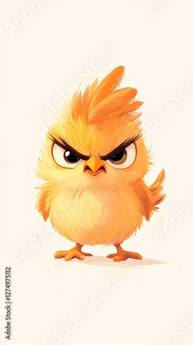 Furious Fluffball: An Angry Chick's Glower photo