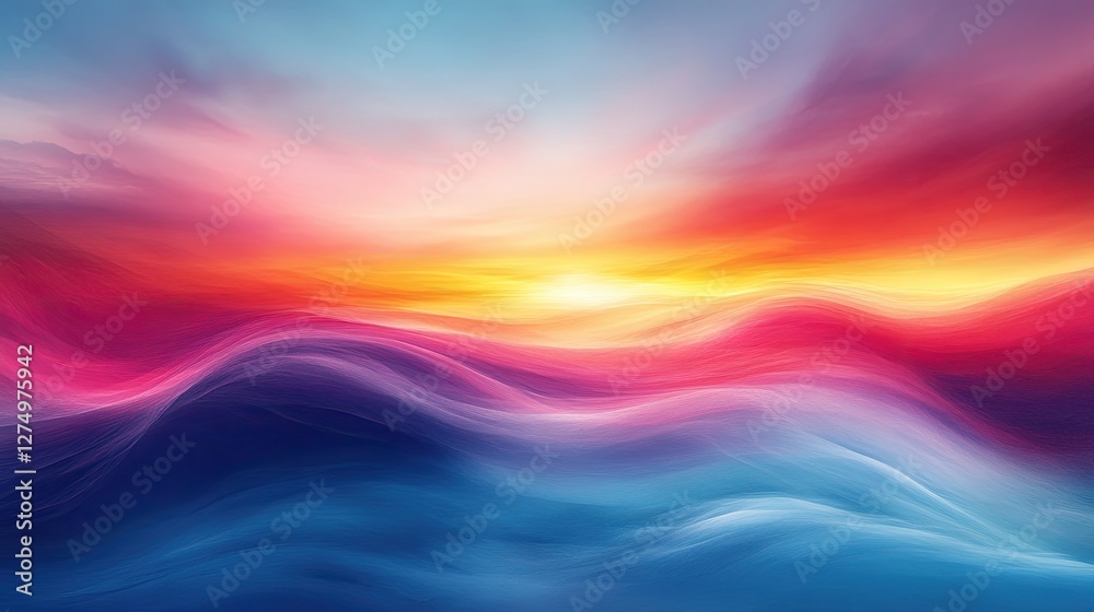 Obraz premium Abstract sunset landscape art background