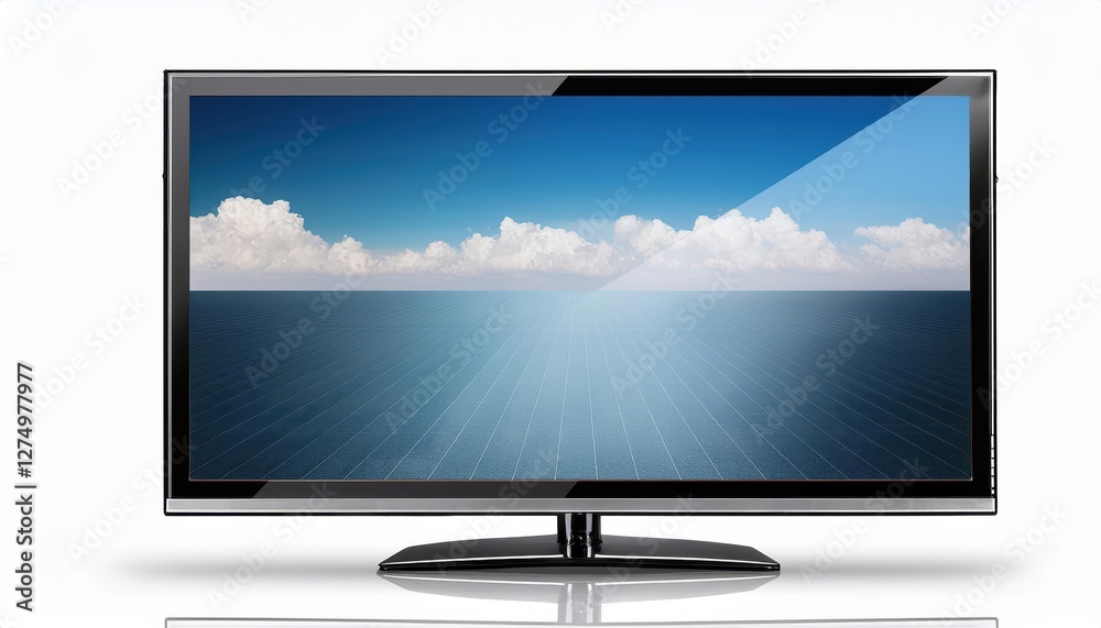 Isolated Transparent Screen in an Empty TV Frame, Depicting a Mirrored Urban Landscape with Minimalist Aesthetics, Exuding a Sense of Anticipation and TechnoFuturism. Isolated Transparent Screen in an Empty TV Frame, Depicting a Mirrored Urban Landscape with Minimalist Aesthetics, Exuding a Sense of Anticipation and TechnoFuturism.