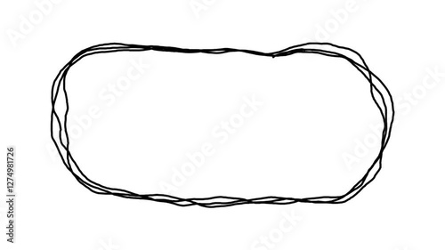 scribble circle animation, looped motion, dynamic sketch effect, isolated on white background