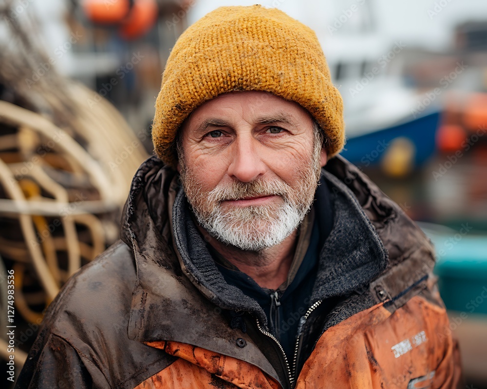 Fisherman Portrait at Docks Fisherman Portrait at Docks