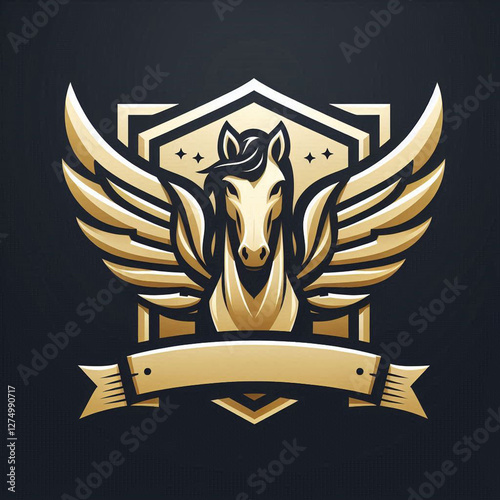cool minimalist animal and shield logo