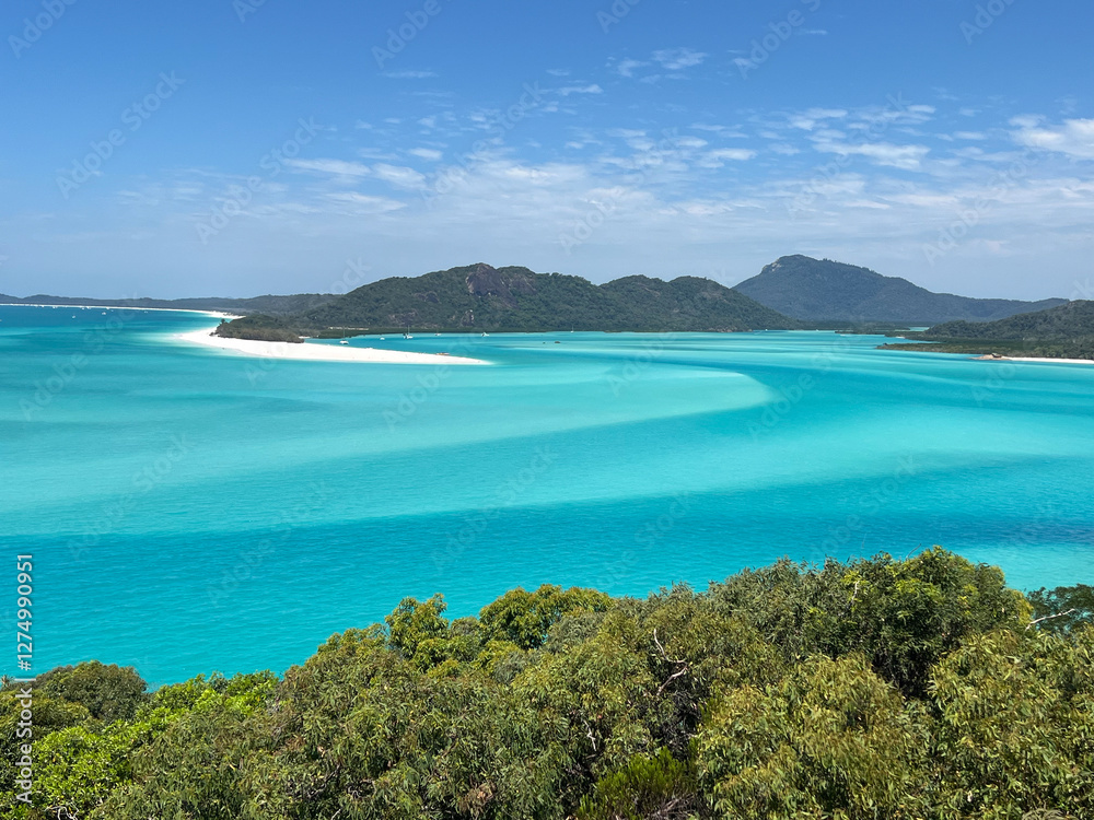 Aerial view of Whitsunday Island Queensland Australia