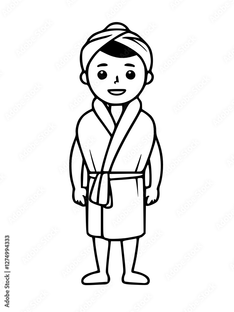 man in kimono with a black background. man in kimono with a black background.