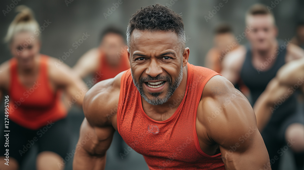 diverse group of people are working out together with functional fitness, feeling energetic and motivated to push their limits in gym diverse group of people are working out together with functional fitness, feeling energetic and motivated to push their limits in gym